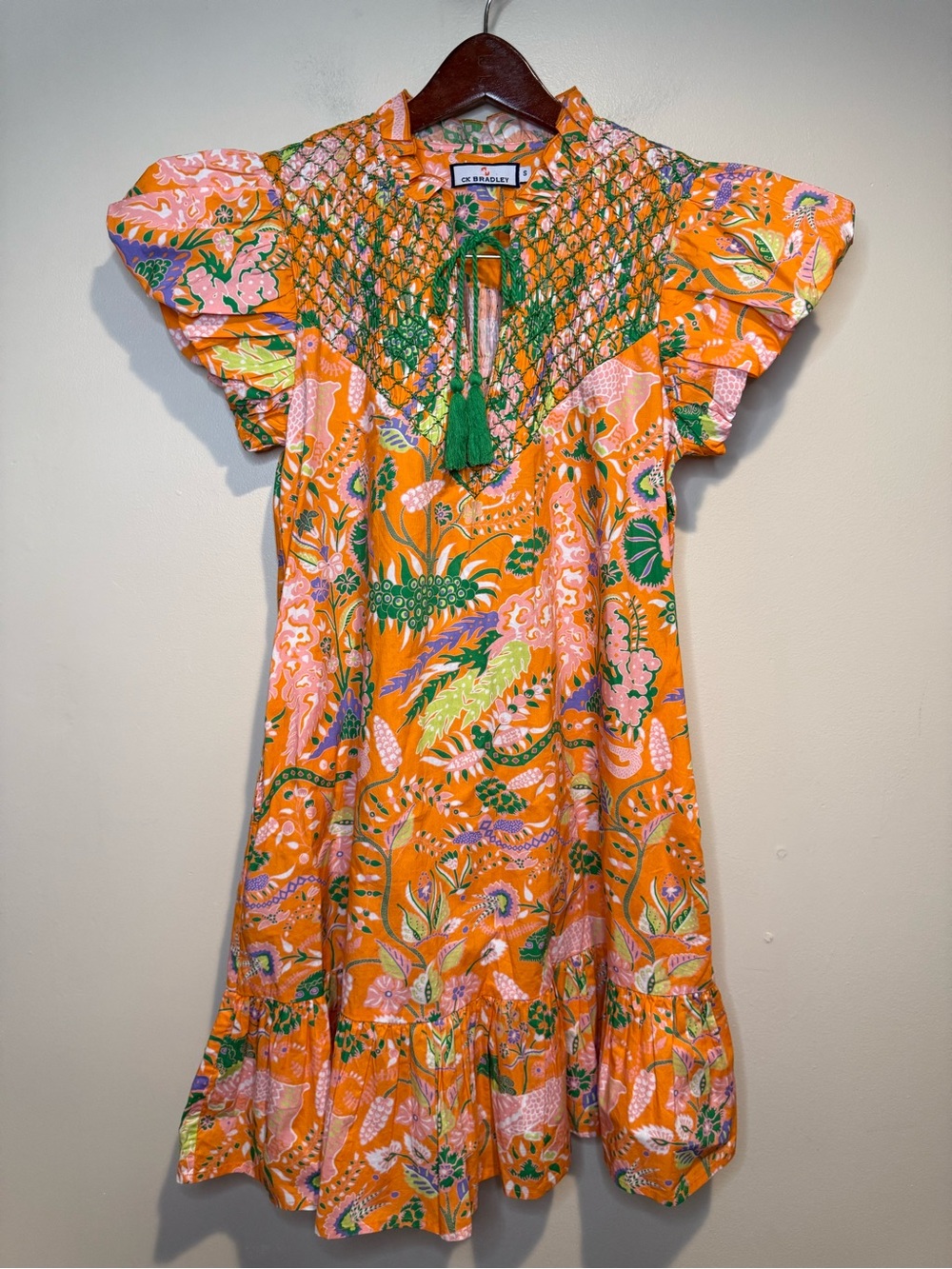 CK Bradley Cayman Dress in Eden Orange - Tropical Resortwear !